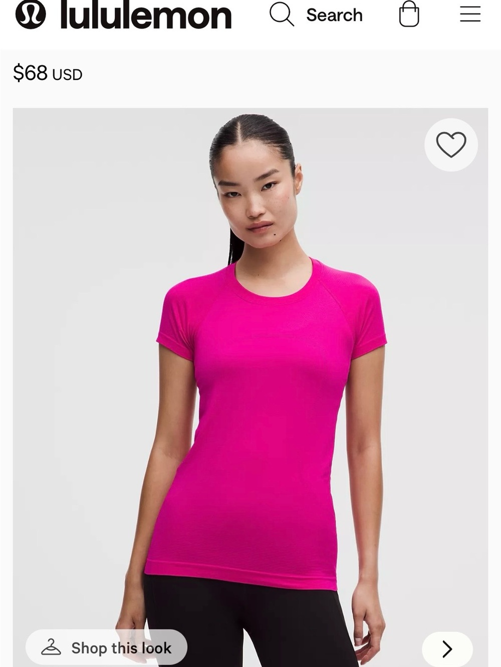 LULULEMON Swiftly Tech Short-Sleeve Shirt 2.0 Hip Length XL